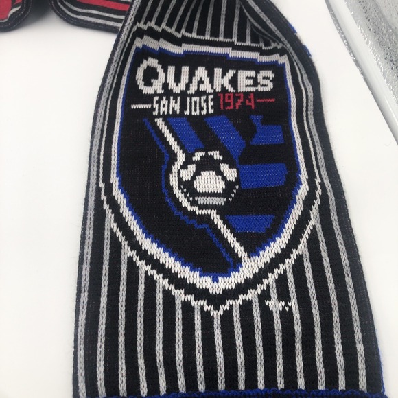 San Jose Earthquakes Scarf Soccer Quakes Ruffneck Scarves Made In Uk 100% Acryli - Picture 5 of 14